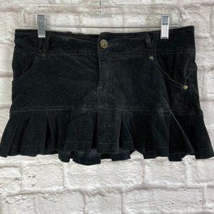 Papaya Black Corduroy Mini Skort Size M
